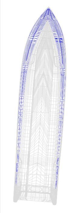 Point cloud of the ship